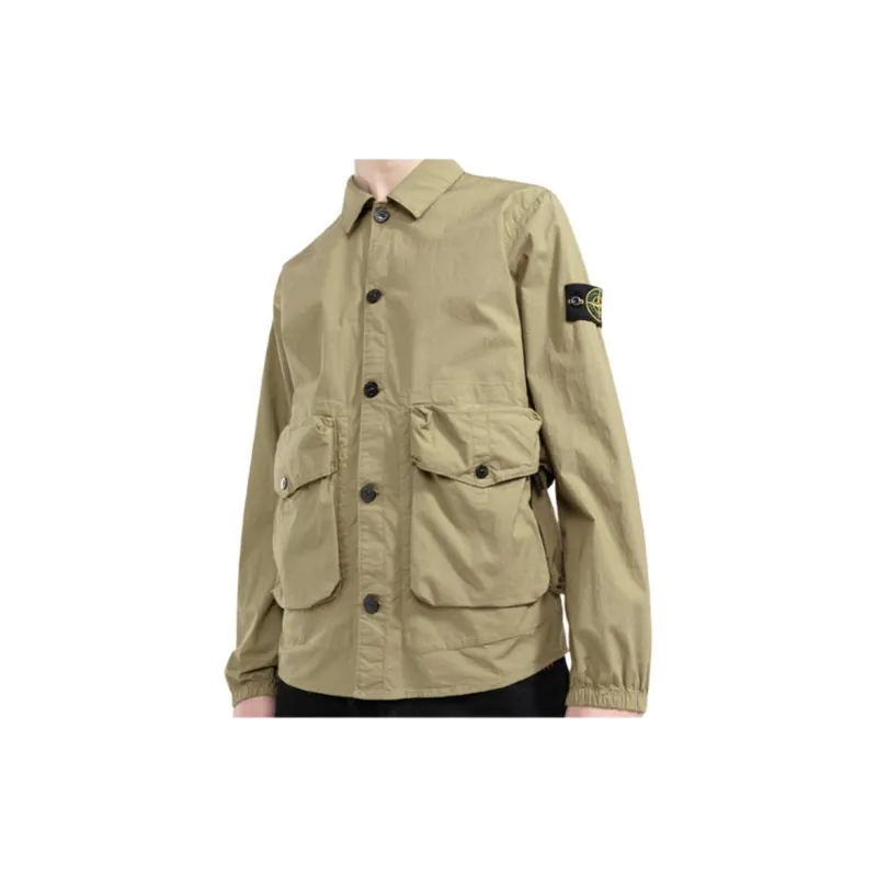 STONE ISLAND Jackets Coats Men's Green-1