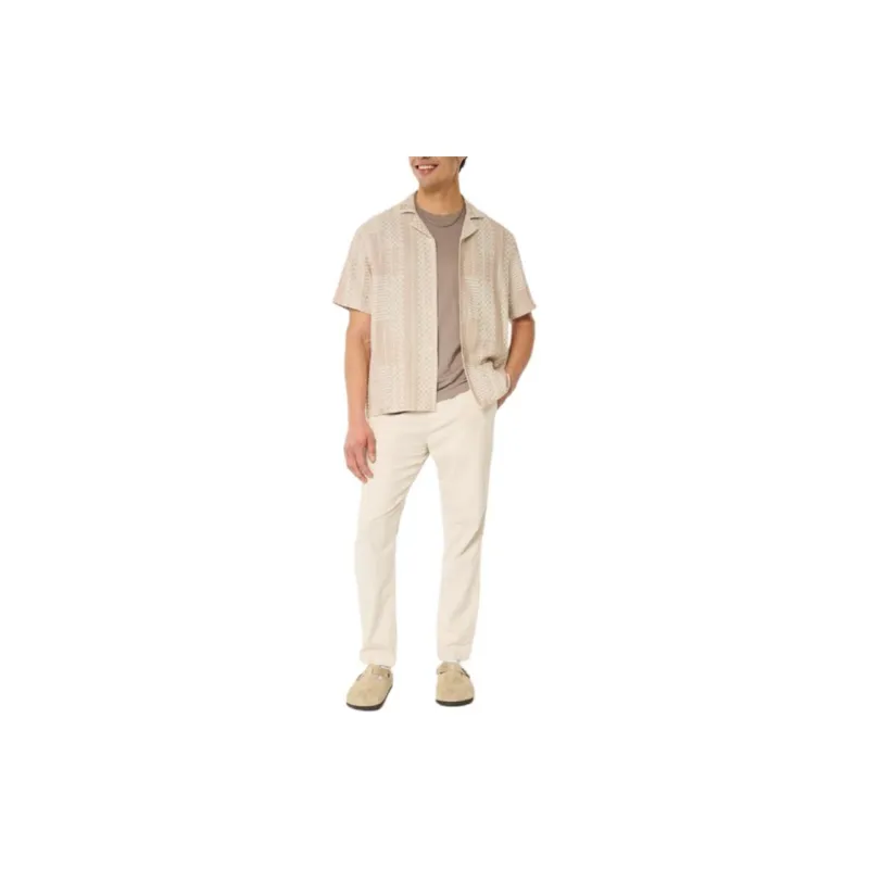 Hollister Shirt Men's Light Brown Pattern-1