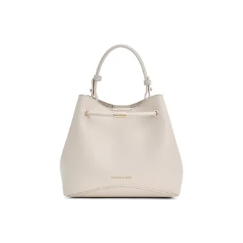 CHARLES&KEITH PU Shoulder Bag, Handbag Medium Size Women's Oat Toffee Medium Umber