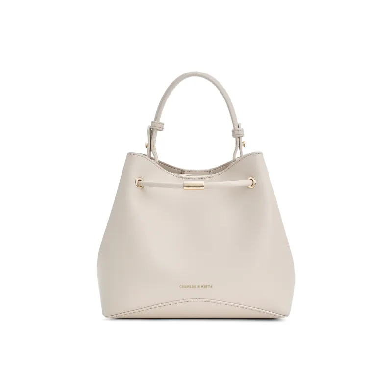 CHARLES&KEITH PU Shoulder Bag, Handbag Medium Size Women's Oat Toffee Medium Umber-0