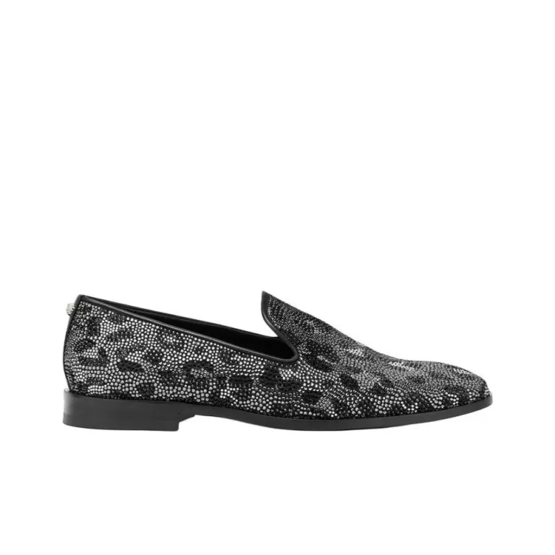 VERSACE Leopard Medusa Loafers Men's Black-1