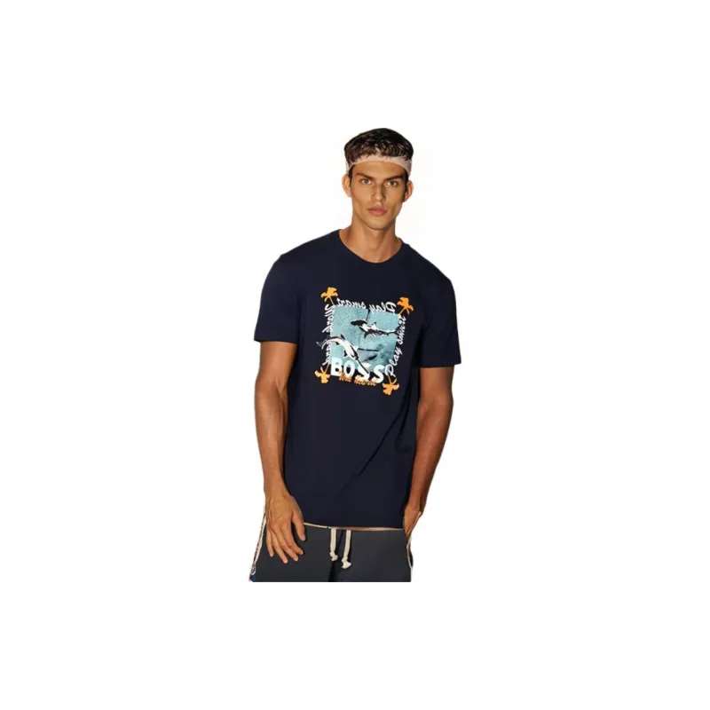 HUGO BOSS T Shirts Men Dark Blue-8