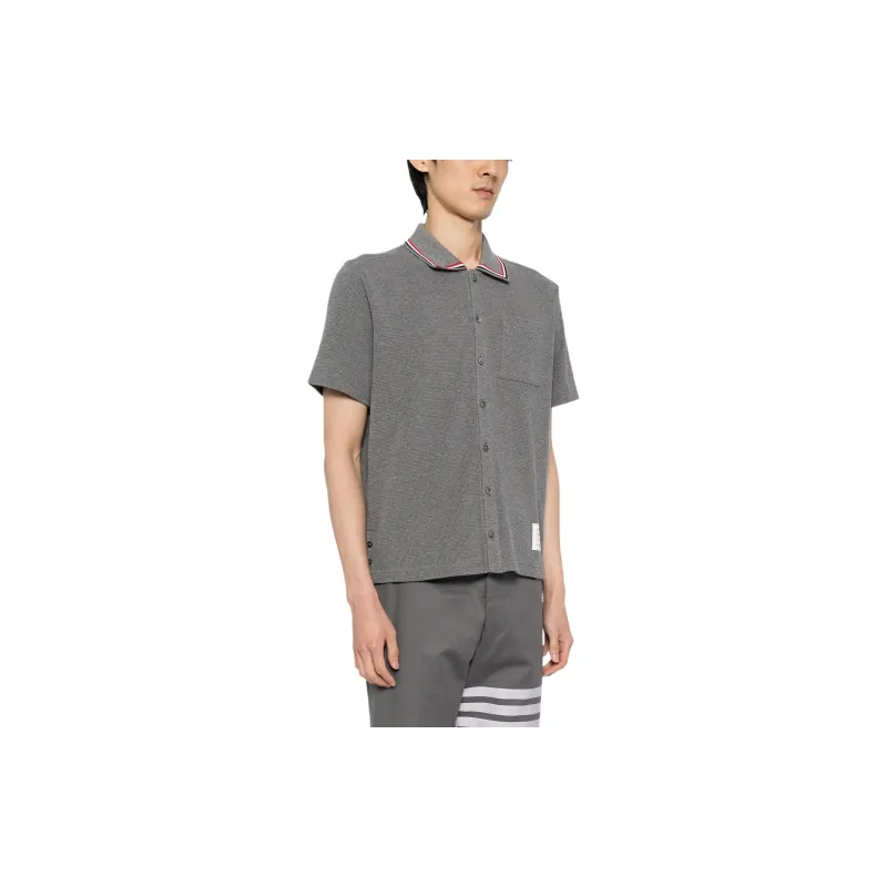 THOM BROWNE Shirts Men Gray-3