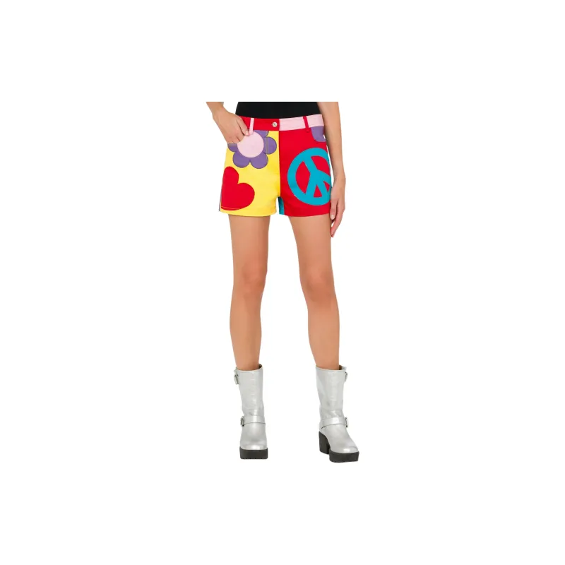 MOSCHINO Colour block Cotton Mini Shorts-1