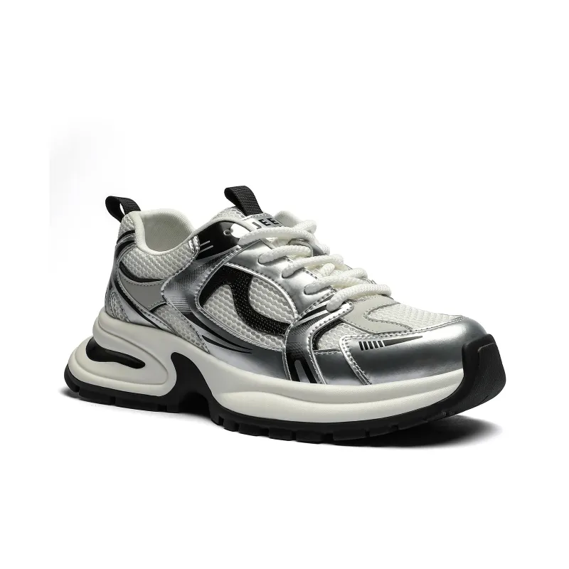 JEEP SPIRIT Anti Slip And Wear Resistant Breathable Low Top Casual Shoes Men's Moon Sand Silver-3