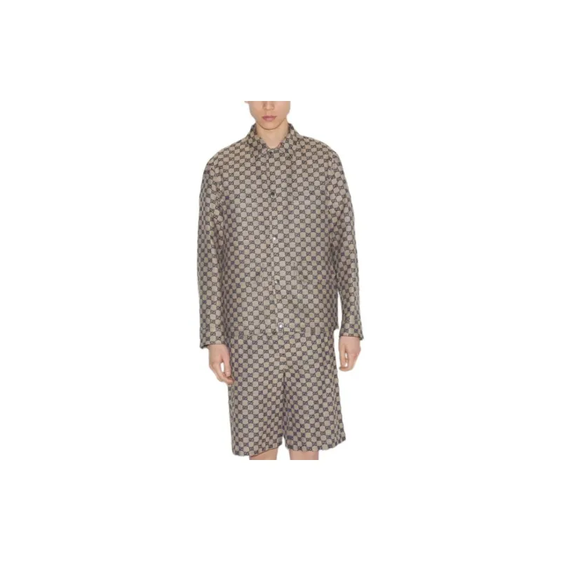 GUCCI Monogrammed Button Up Jacket-2