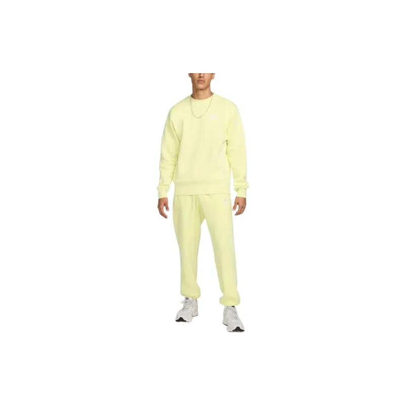 Nike Sportswear Club Fleece Sweatshirt Men's Yellow Green-2
