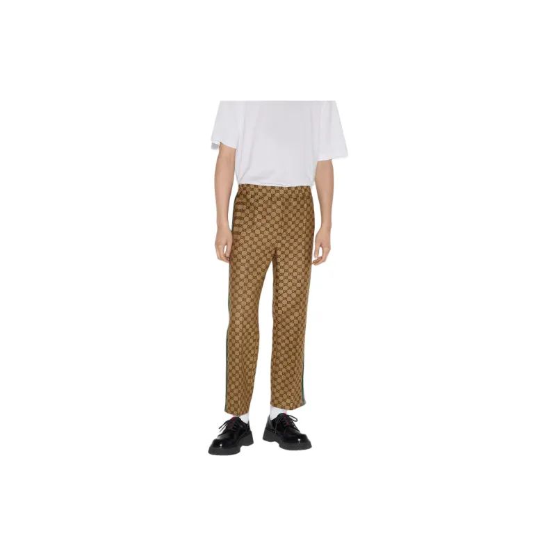 GUCCI Lido Knitted Sweatpants Men's Camel-2