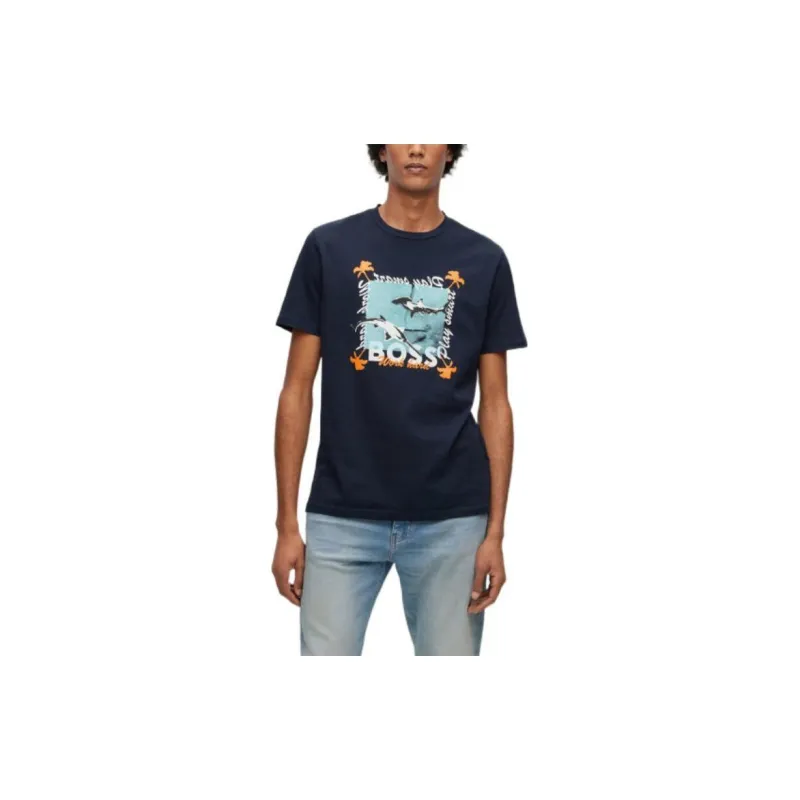 HUGO BOSS T Shirts Men Dark Blue-10
