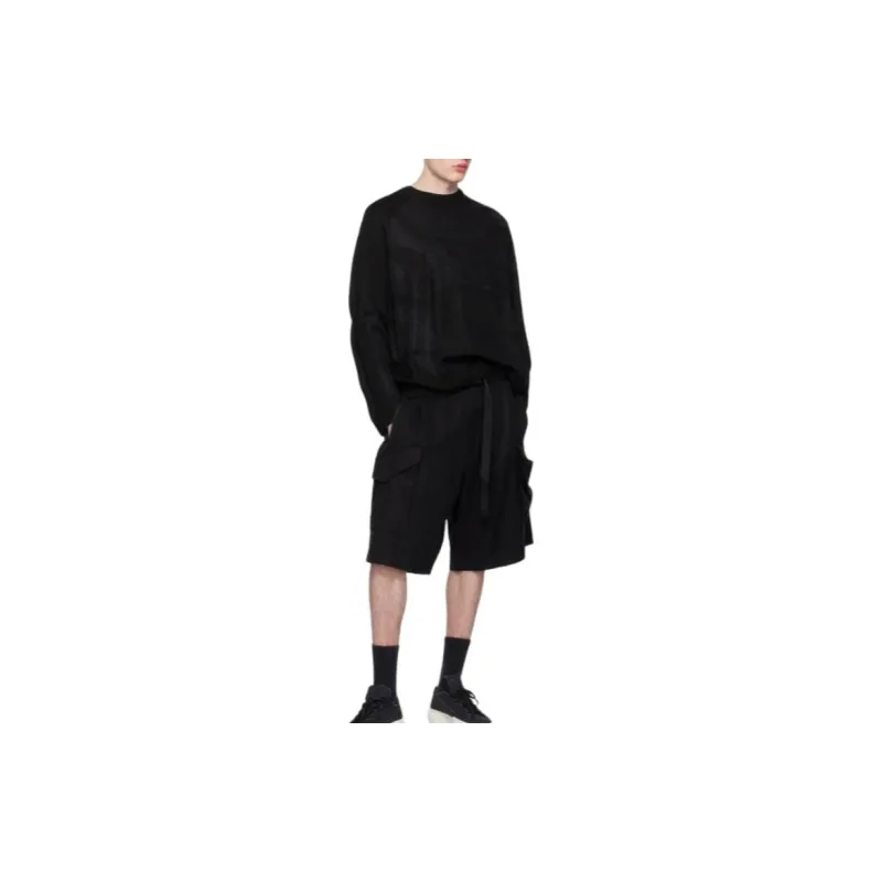 Y 3 Twill Cargo Shorts-5