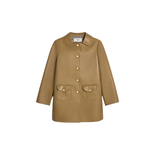 CELINE Coats Women's Khaki