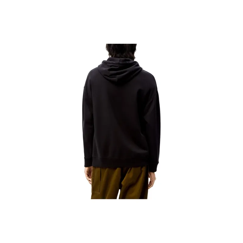 LOEWE Anagram Leather Patch Hoodie-4