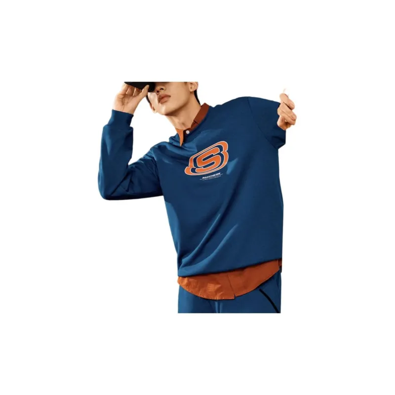 Skechers Colorful Sweatshirts Unisex Poseidon Blue-3