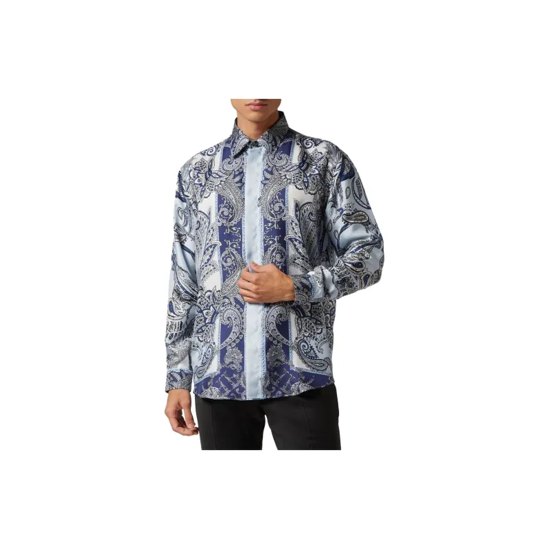 PHILIPP PLEIN Paisley print Silk Shirt-1