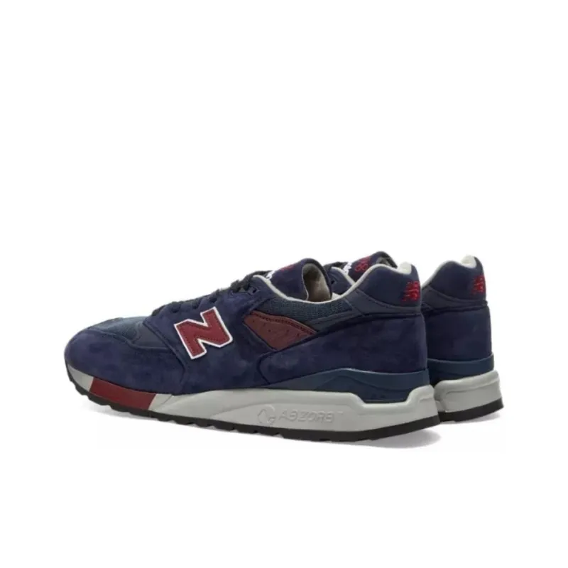 New Balance NB 998 Cushioning Wear Resistant Low Top Running Shoes Men's Dark Blue-3