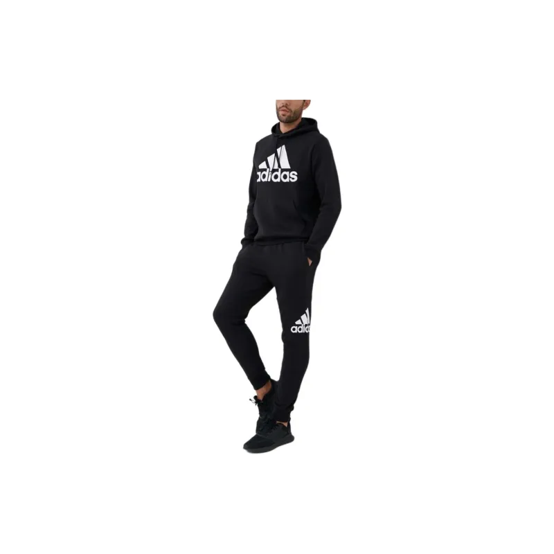 Adidas Essentials Fleece Tapered Cuff Big Logo Pants-3