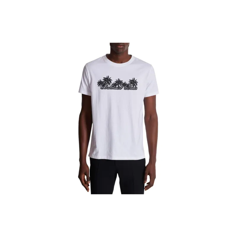 BALMAIN Signature Printed T Shirt-4