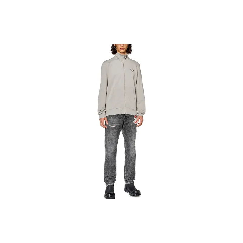 DIESEL S Ginni Logo Patch Zipped Hoodie-1