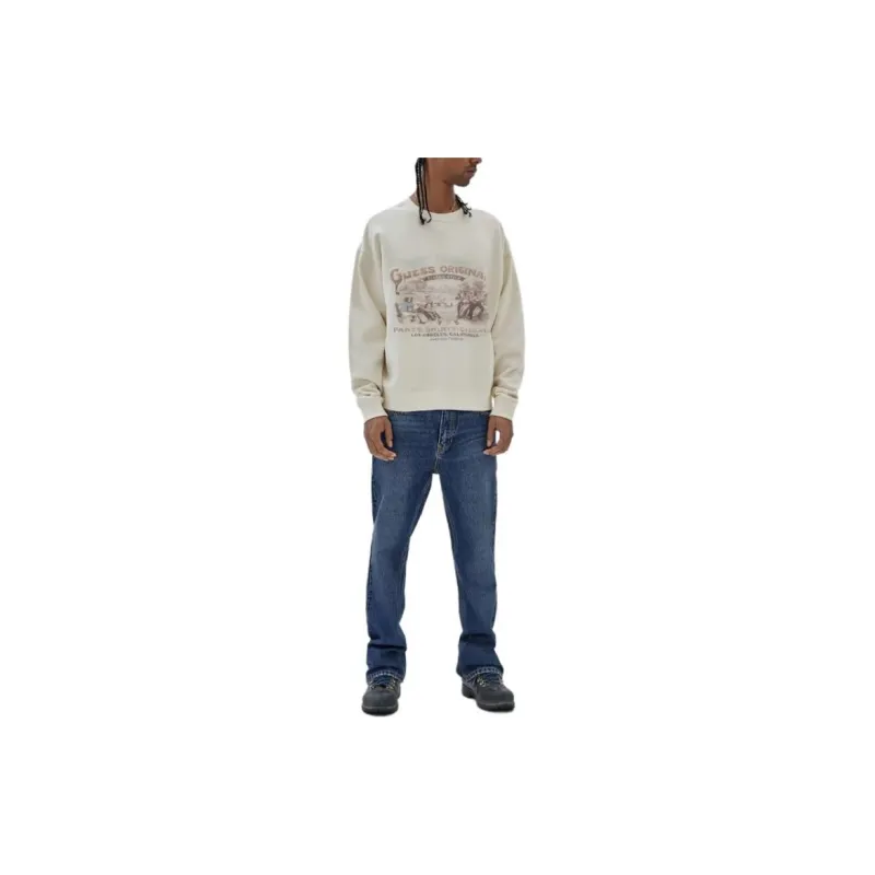 GUESS Originals Warranted Fleece Sweater Sweater Men's White-1