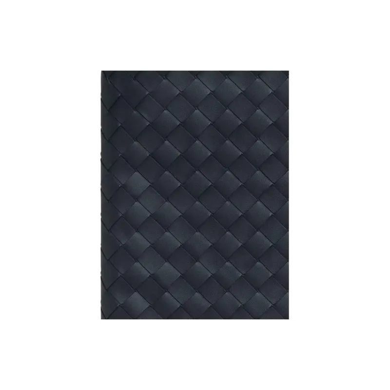Bottega Veneta Calfskin Clutch Men's Dark Blue & Olive Green-3