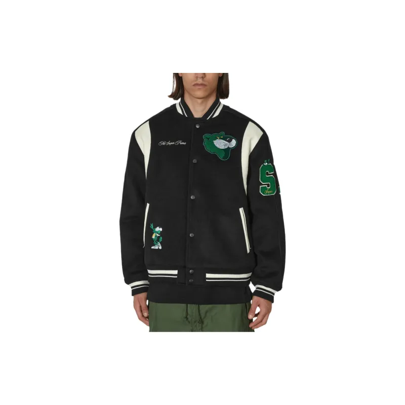 PUMA Cartoon patch Button up Bomber Jacket-3
