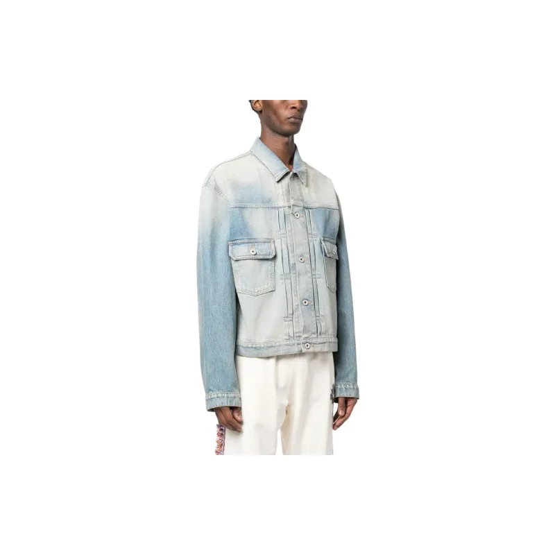 KENZO Long Sleeved Buttoned Denim Jacket-3