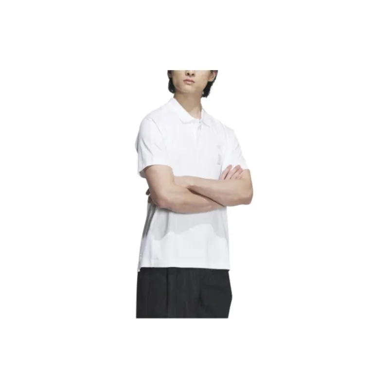 Adidas Polo Shirts Men White-3