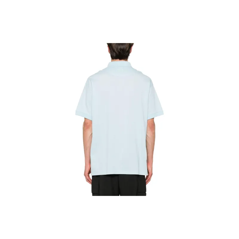 Y 3 Logo Detailed Short Sleeved Polo Shirt-3
