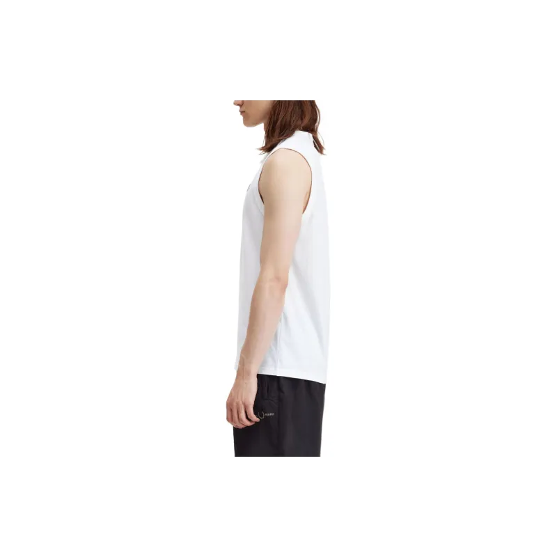 FRED PERRY Crew Neck Vest T-Shirt Men's White-3