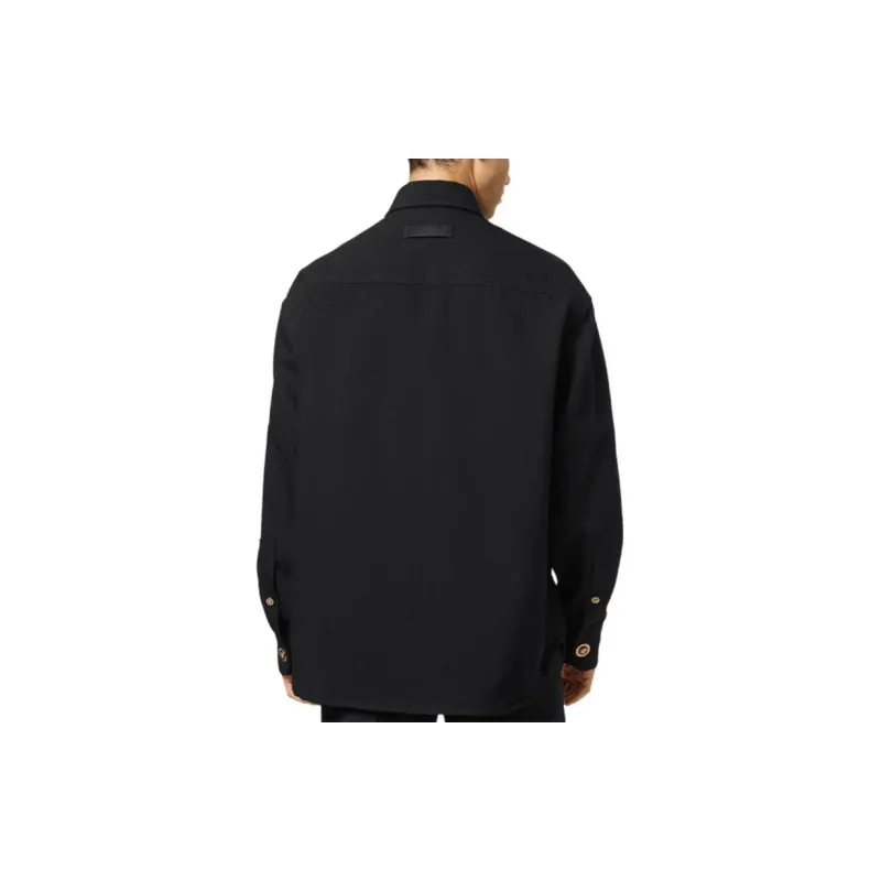 VERSACE Medusa Head Motif Long Sleeved Button Up Jacket-4