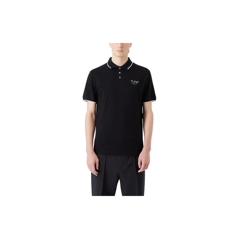 EMPORIO ARMANI Polo Shirts Men Black-2