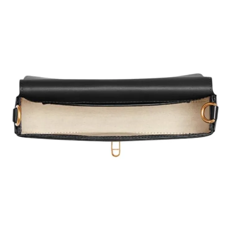 SAM EDELMAN Cow Leather Baguette Bag Shoulder Bag Handbag Shoulder Bag Small Size Women's Dark Brown/Black-2