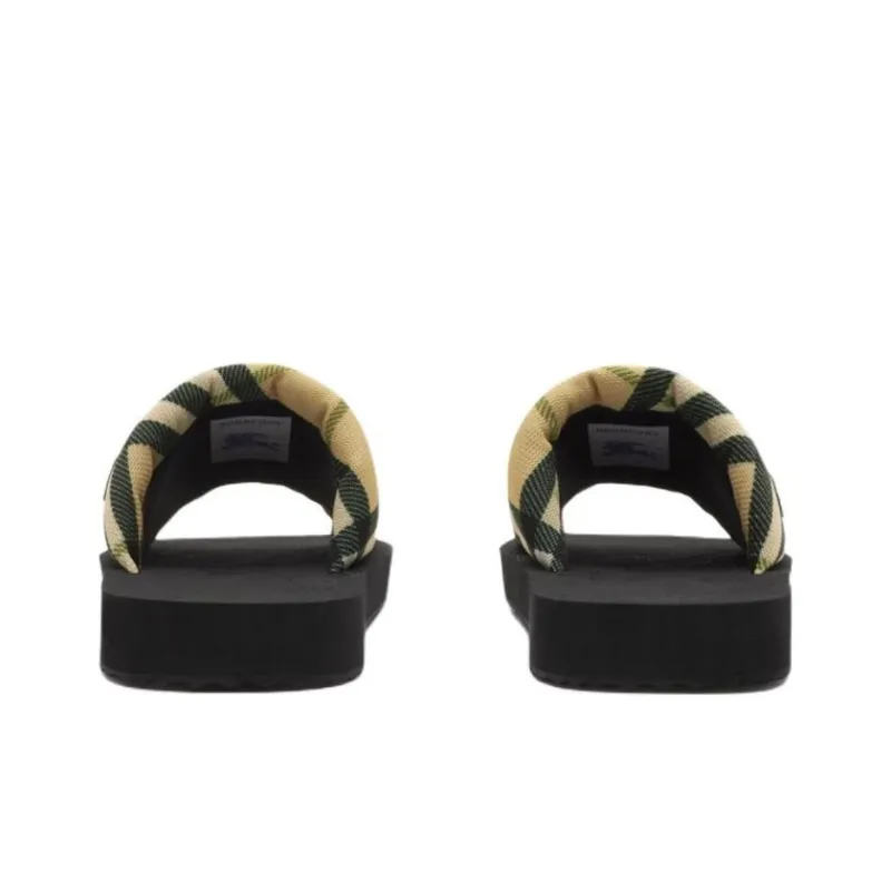Burberry Slip Resistant Slide Slippers Women's Khaki-4