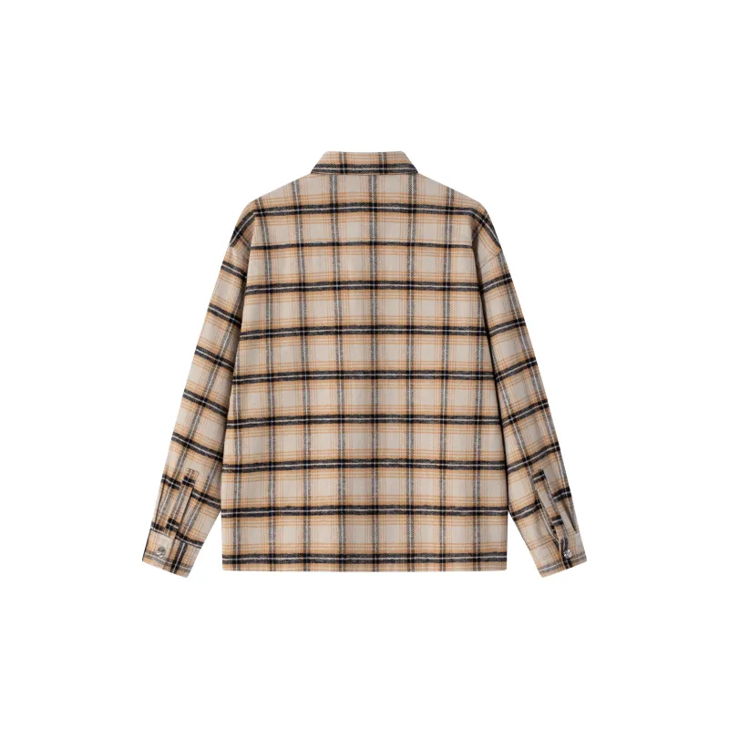 CLIMAX VISION Shirt Unisex Beige Plaid-1