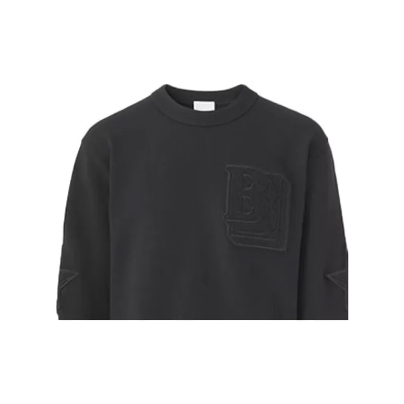 Burberry Letter And Star Graphic Cotton Sweatshirt-5