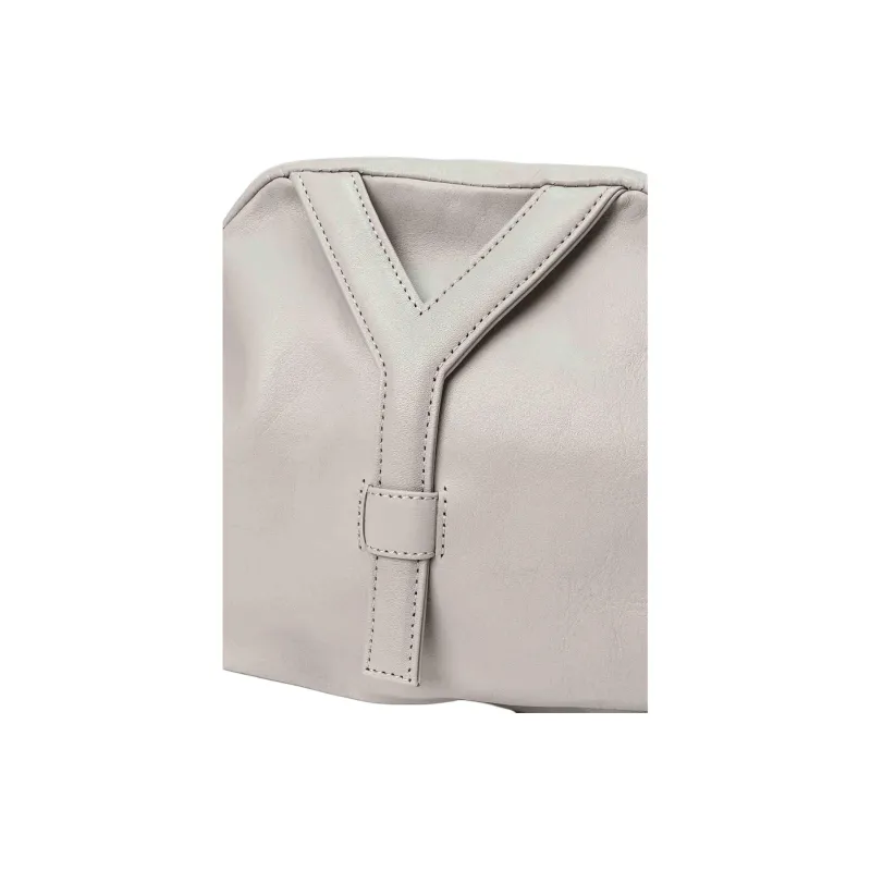 Yohji Yamamoto Cow Leather Backpack Large Size Unisex Silver Gray-7