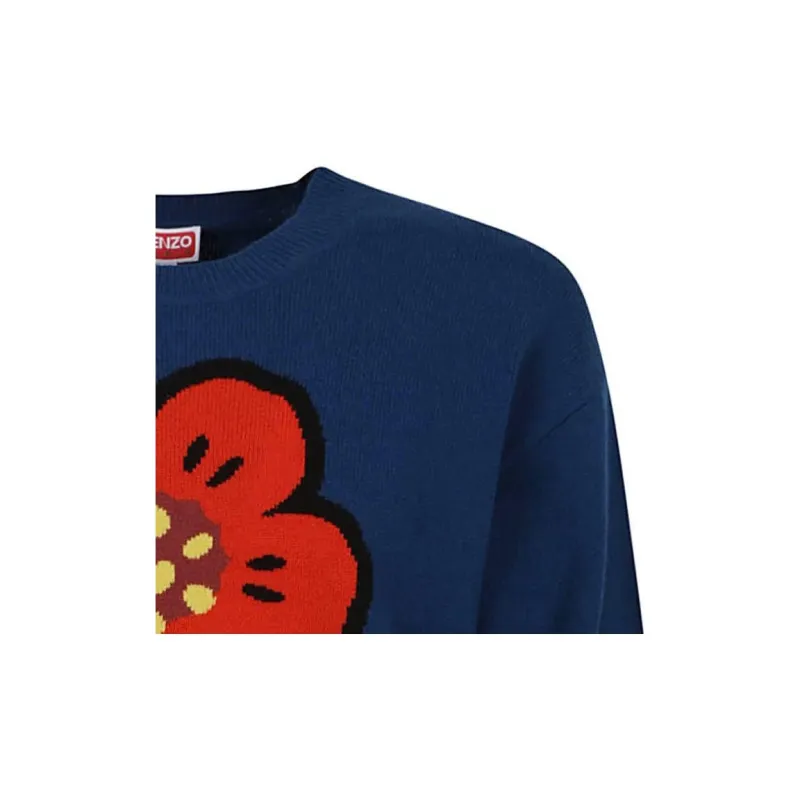 KENZO Boke Flower Intarsia Knitted Crewneck Jumper-2
