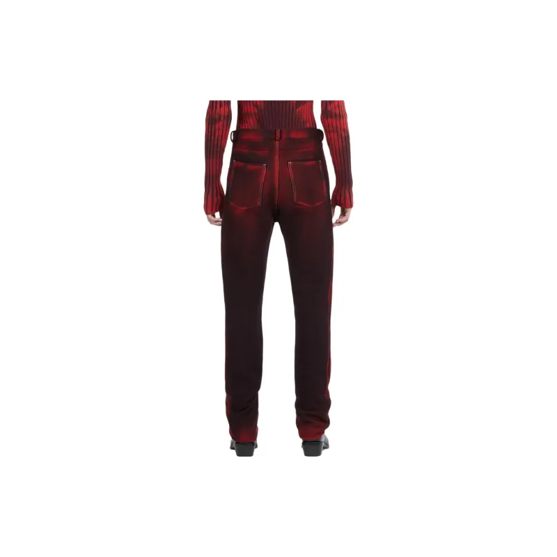 Ferragamo Denim-print Slim-cut Trousers-3