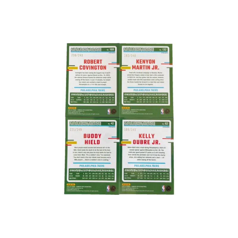 PANINI Robert Hield Martin Oubre 2023 24 Optic 76 Persons Circle Fold/249 Player Card Product Access Sports Cards 4 Pcs-1