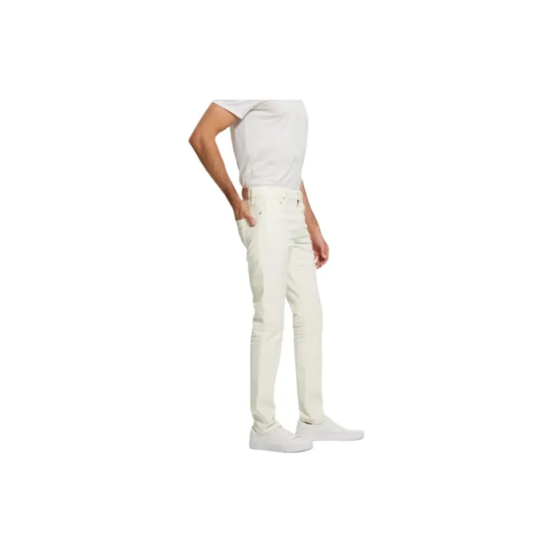 GUESS Coated Tapered Jeans Jeans Men's White-2