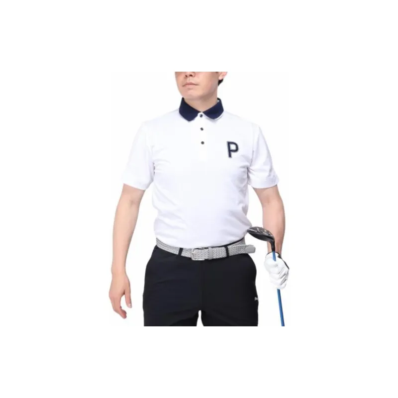 PUMA Golf Wear Polo Shirts Men White-4
