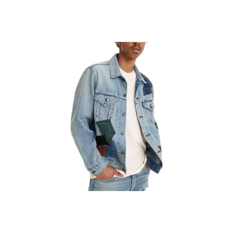 Levis Denim Jackets Men Blue-3