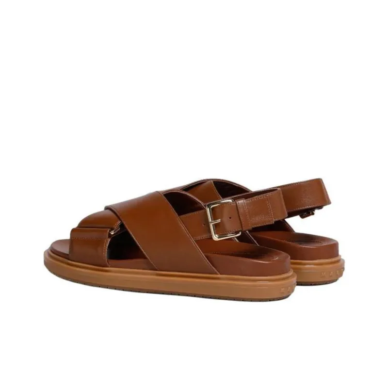 MARNI Logo Embossed Buckled Sandals Women's-3