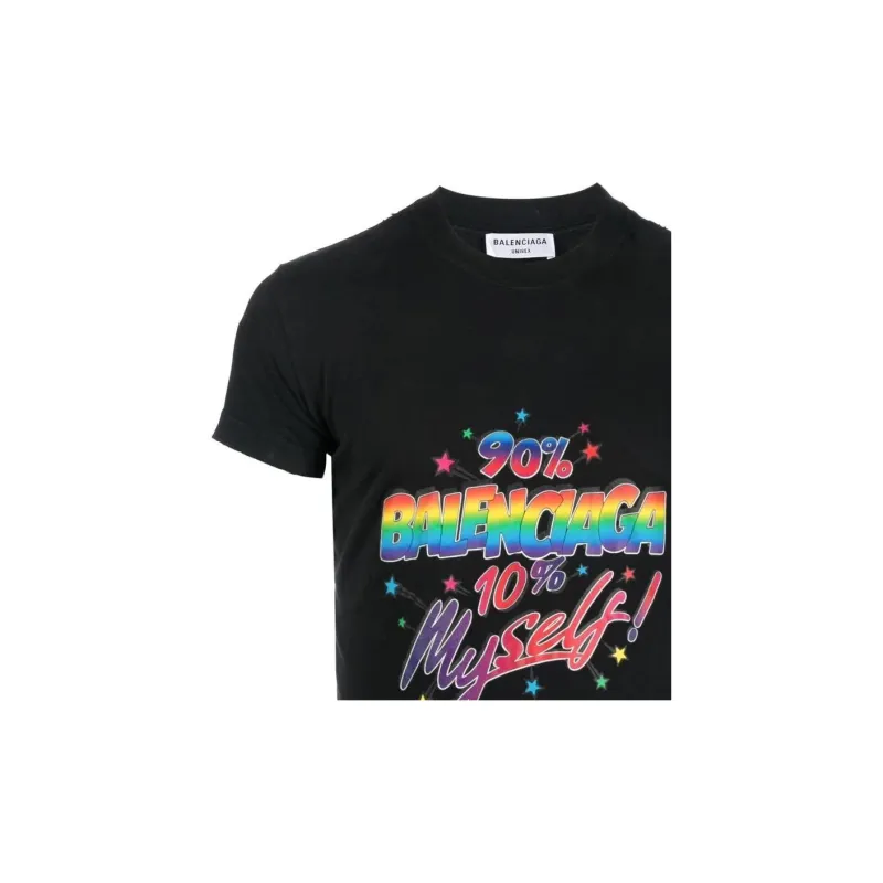 Balenciaga Frontal Logo Cotton T Shirt-4