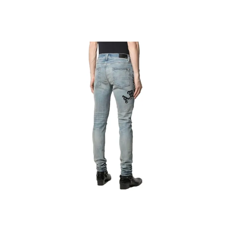 AMIRI Music Note Distressed Skinny Jeans-2