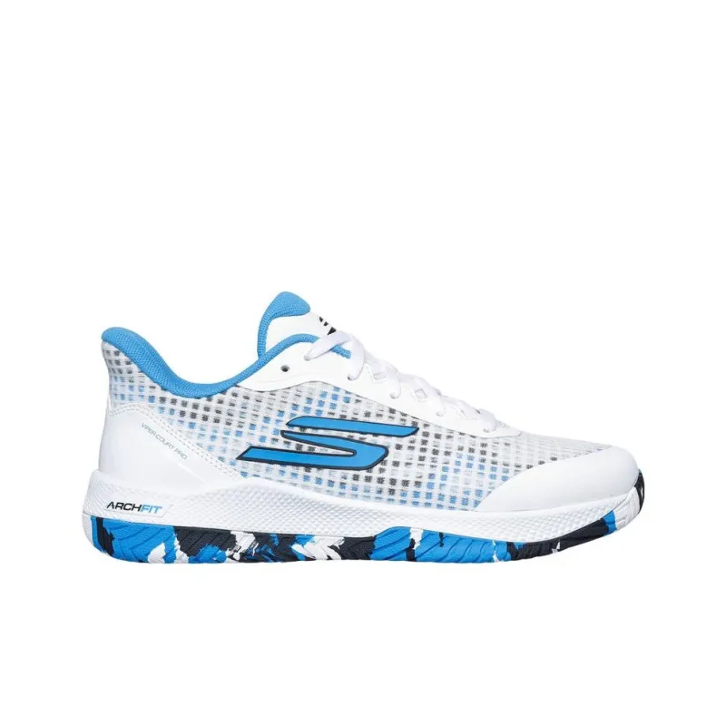 Skechers Viper Court Pro Anti-Slip Wear-Resistant Low-Top Training Shoes Women's White Blue-1