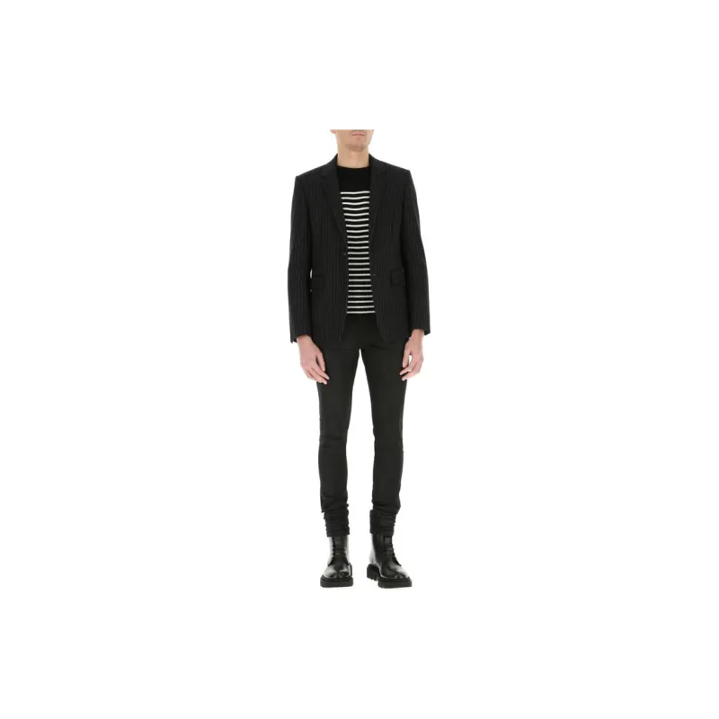 SAINT LAURENT Business Suits Men Black-4