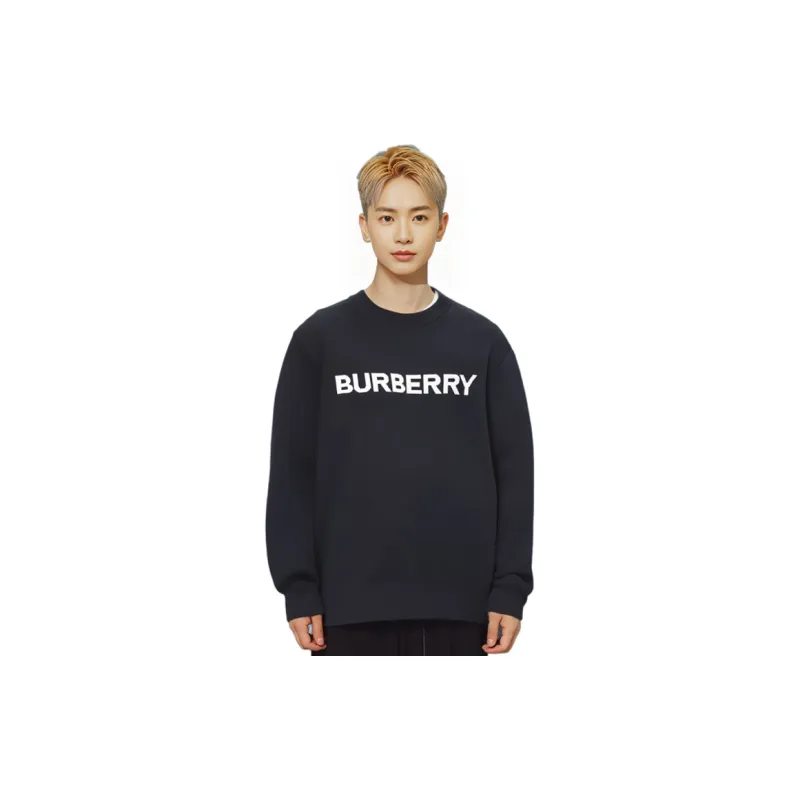 Burberry Logo Intarsia Wool Cotton Sweater-2
