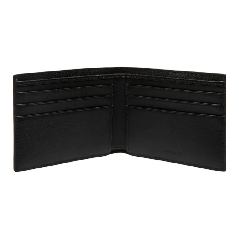 BALLY Cow Leather Wallet Men's Black & Red-2