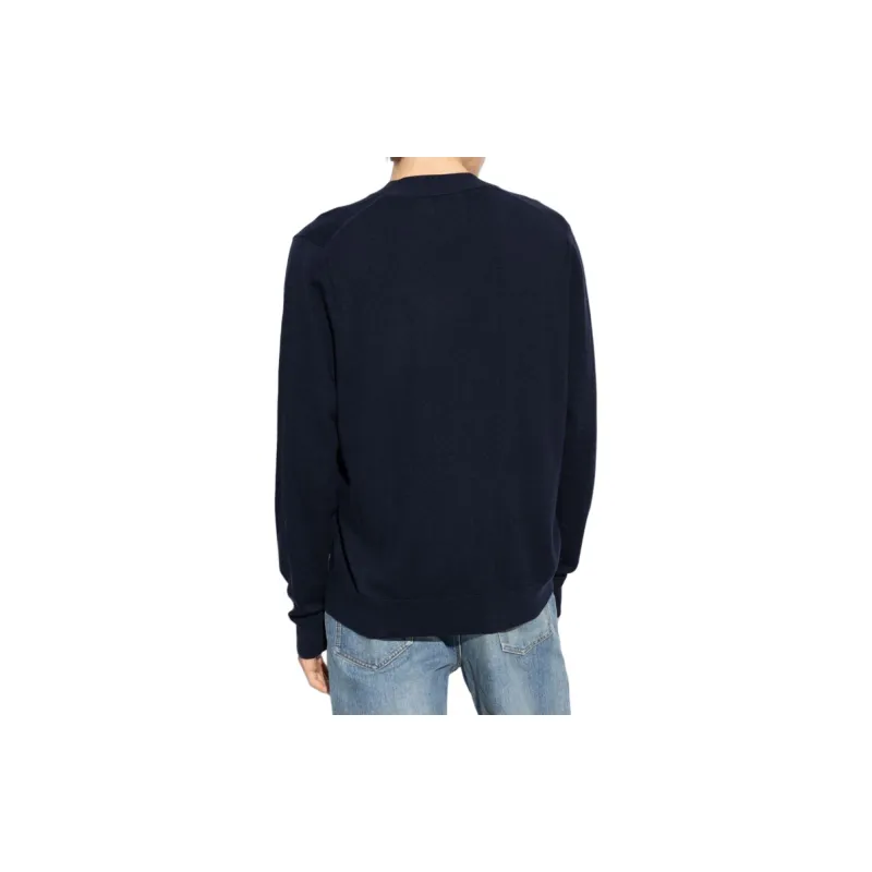 ISABEL MARANT Elvin Logo Intarsia Knit V Neck Cardigan-1